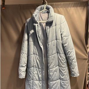 Long winter coat- quilted vintage 80s